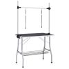 Dog Grooming Table Black Stainless Steel Medium Foldable