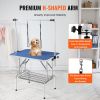 Pet Grooming Table Two Arms with Clamp, 36''x24'' Dog Grooming Station, Foldable Pets Grooming Stand for Medium and Small Dogs