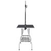 Dog Grooming Table Black Stainless Steel Medium Foldable