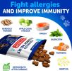 Dog Allergy Relief Chews Itching Skin Relief for Dogs Fish Oil Omega 3 Seasonal Allergies Pills Skin & Coat Anti Itch Hot Spots Treatment Canine Immun