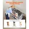 34" Dog Washing Station, Stainless Steel Pet Grooming Tub Bathtub, Professional Dog Wash Sink with Shower, Faucet, Soap Holder