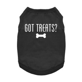 Got Treats Dog Shirt (Color: Black, size: small)